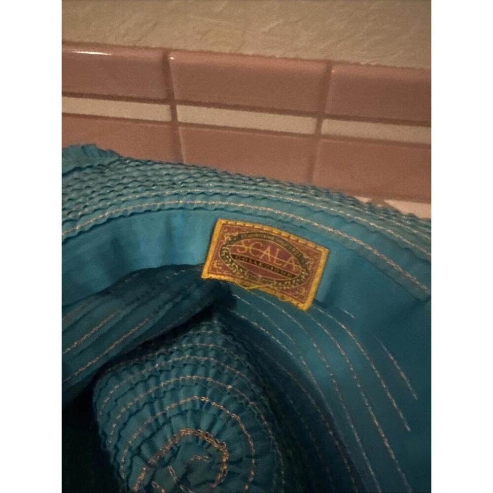 Scala Teal Wide Brim Hat - Picture 4 of 5